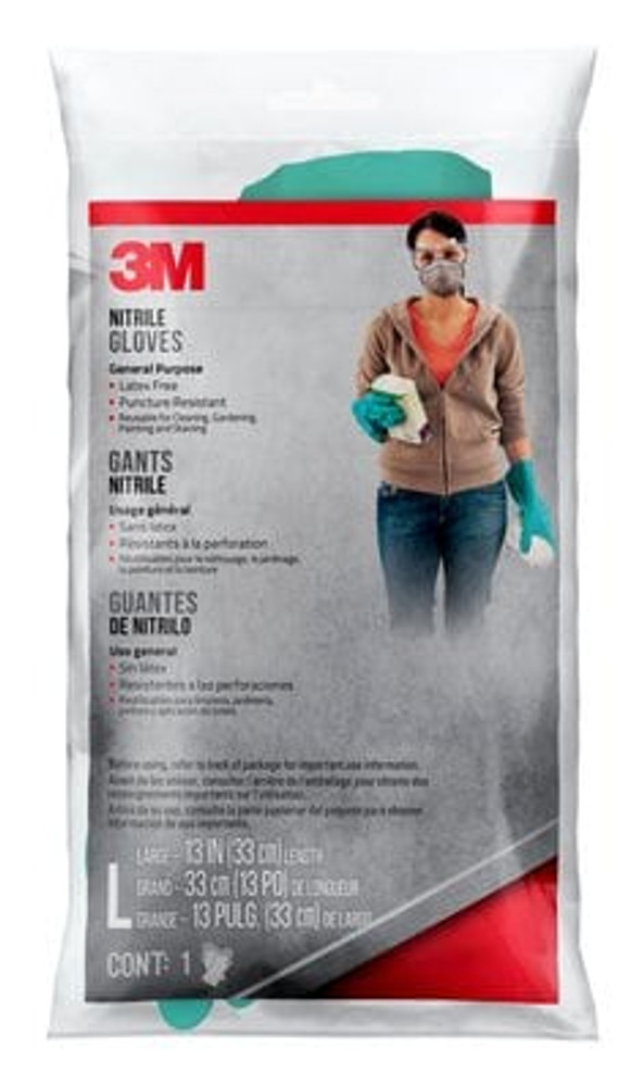 3M Nitrile Gloves, Nitr Lg P1-DC, Large, 10/case 91831 Industrial 3M Products & Supplies