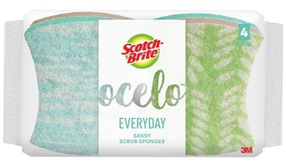 US-LD-4-ocelo Everyday Sassy Scrub Sponge-4 Pk-IP1