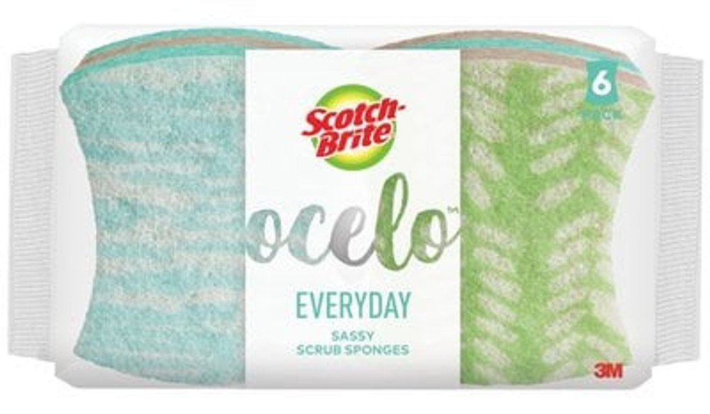 US-LD-6-6-ocelo Everyday Sassy Scrub Sponge-6 Pk-IP1