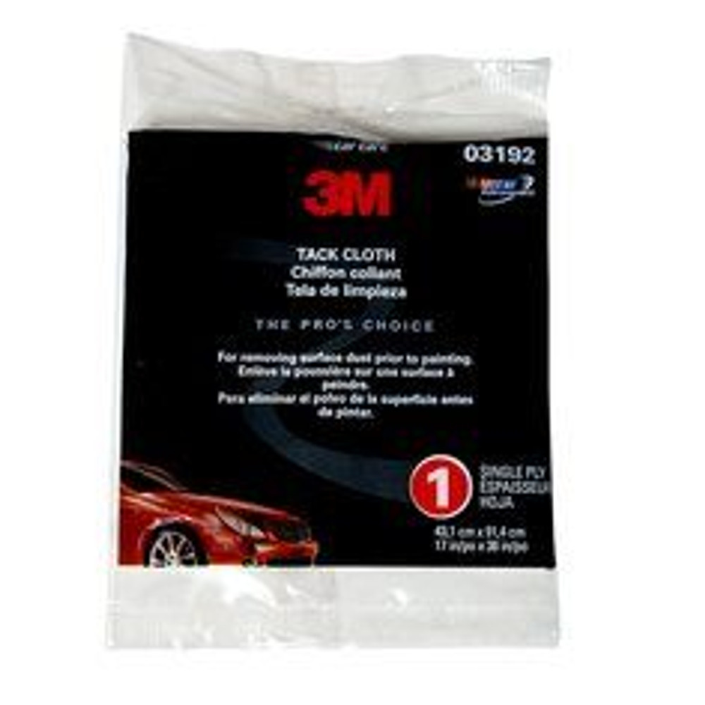 3M Tack Cloth, 03192, 17 in x 36 in, 40/case 3192 Industrial 3M Products & Supplies | White
