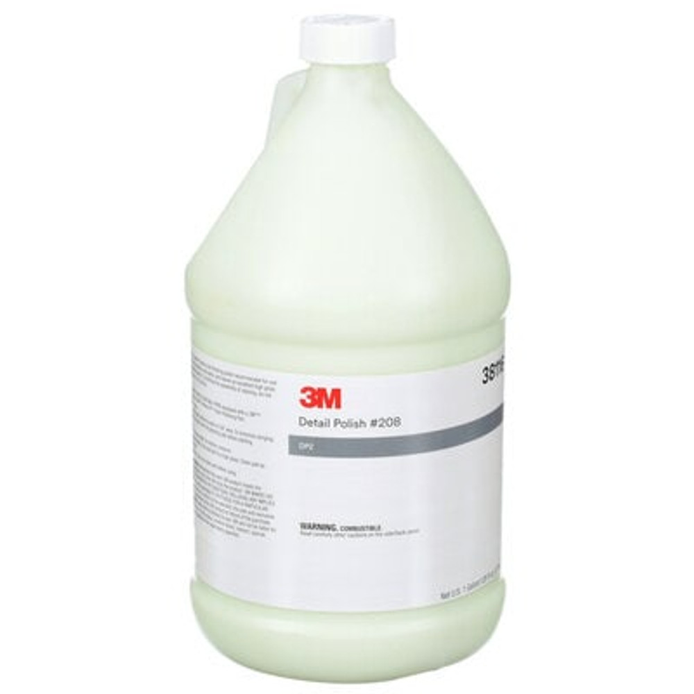 3M Detail Polish 208, 38116, 1 Gallon (US), 4/case 39516 Industrial 3M Products & Supplies | Green/Blue