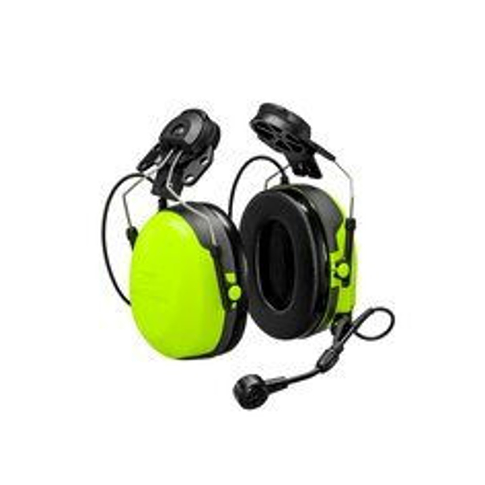 3M PELTOR CH-3 Headset with PTT MT74H52P3E-111, Hard Hat Attached, FLX2, 1 ea/Case 69575