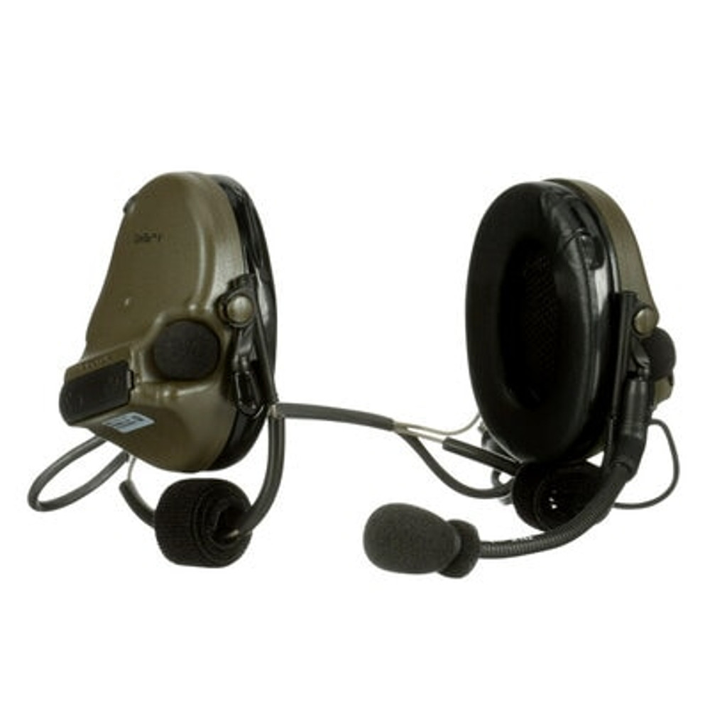 3M PELTOR Com Tac V Headset MT20H682BB-47 GN, Neckband, Single Lead, Standard Dynamic Mic, NATO Wiring, Green, 10 each/case 94595 Industrial 3M