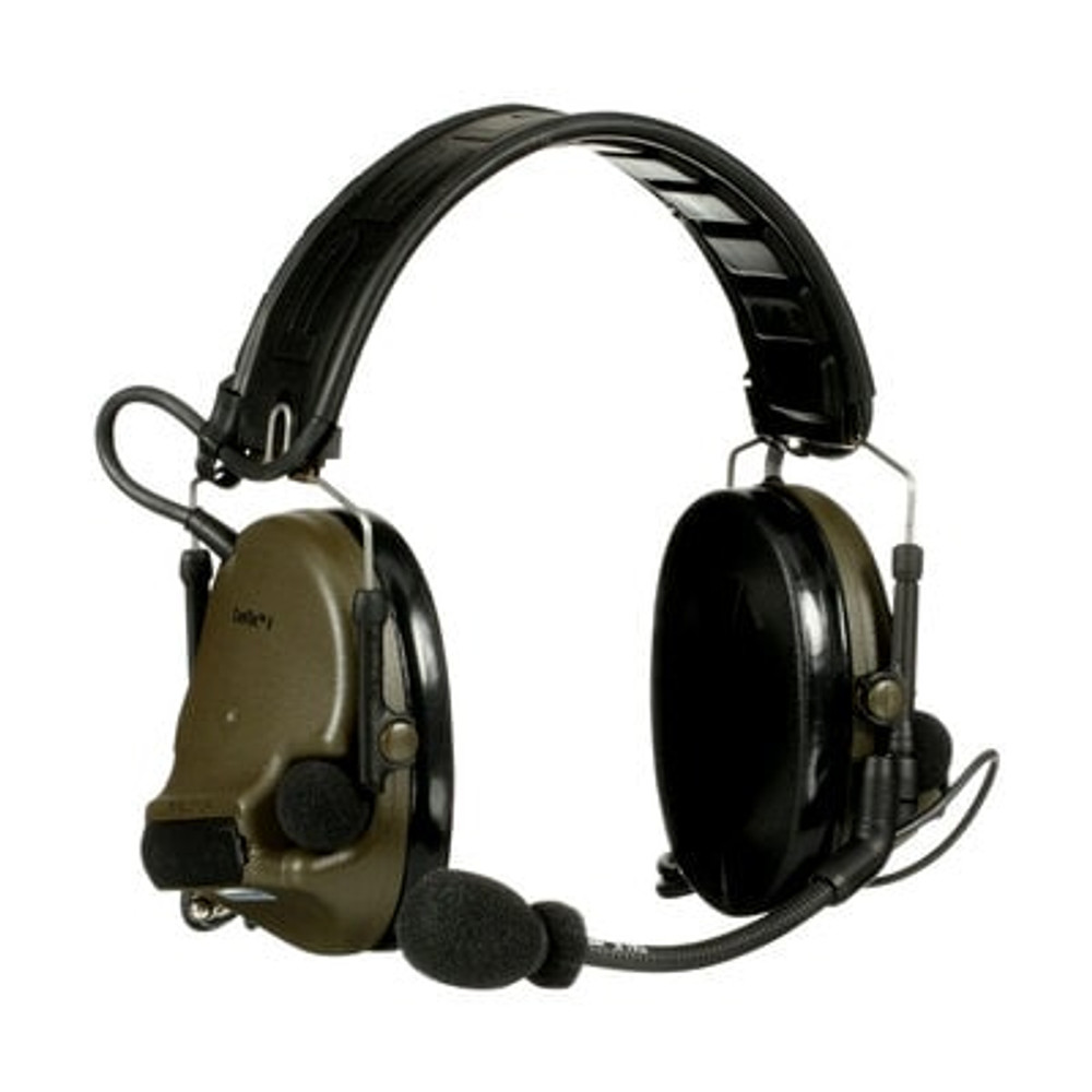 3M PELTOR Com Tac V Headset MT20H682FB-19 GN, Foldable, Dual Lead, Standard Dynamic Mic, NATO Wiring, Green, 10 each/case 94592 Industrial 3M Products