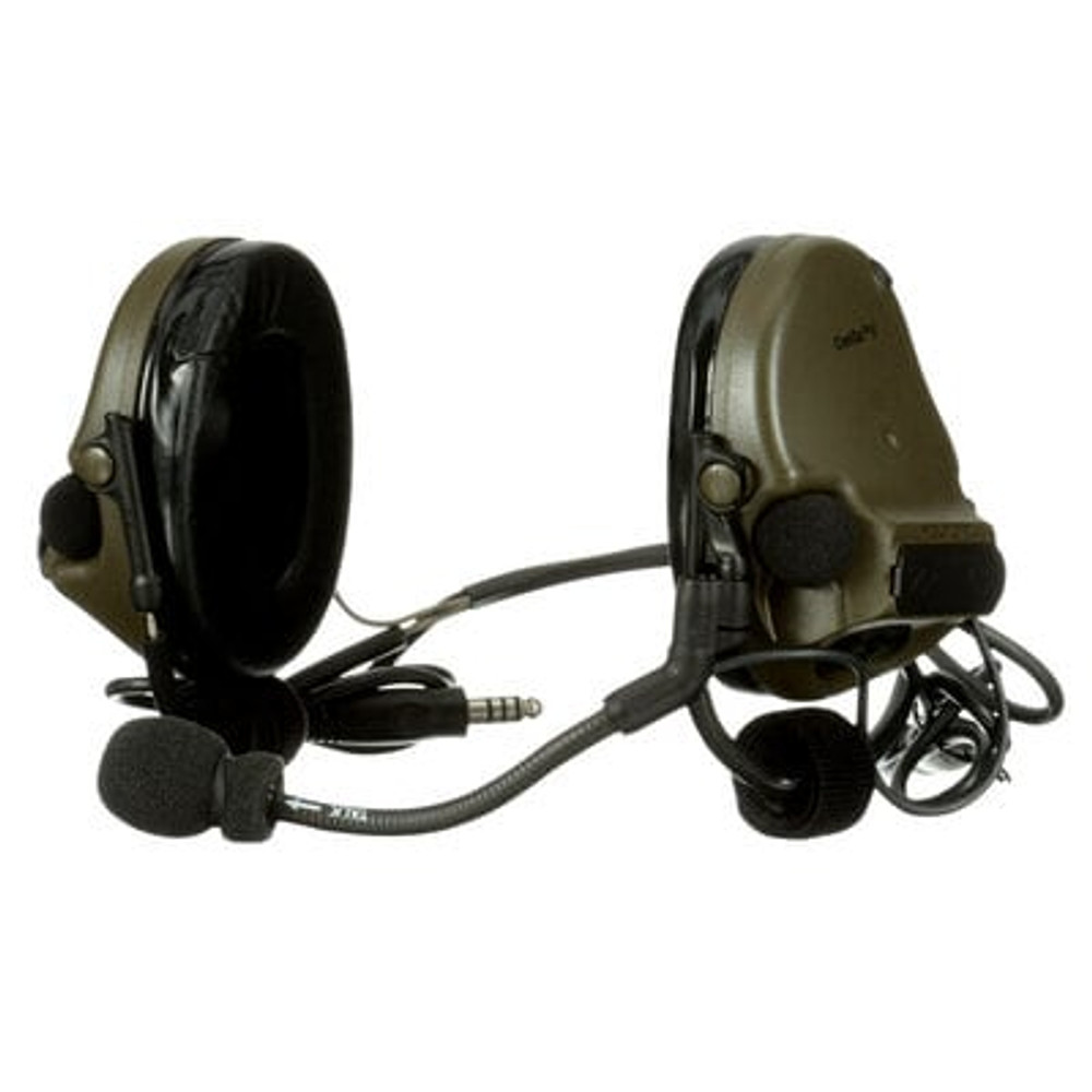 3M PELTOR Com Tac V Headset MT20H682BB-19 GN, Neckband, DL, Standard Dynamic Mic, NATO Wiring, Green, 10 each/case 94589 Industrial 3M Products &