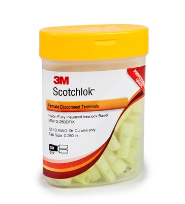3M Scotchlok Female Disconnect Nylon Insulated, 50/bottle,
MNI10-250DFIX, 500/Case