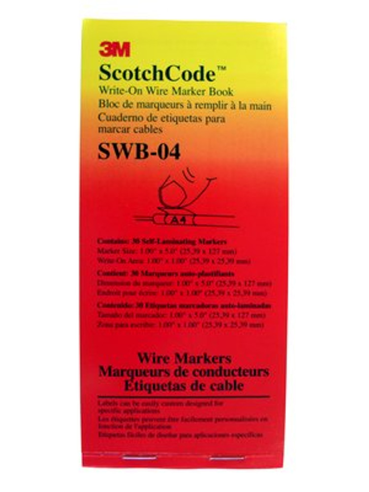 3M  Scotchcode Write-On Wire Marker Book SWB-04