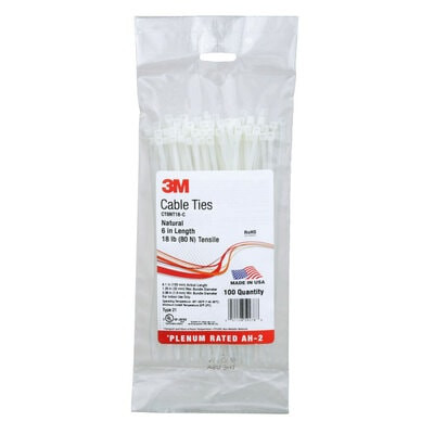 3M Cable Tie CT6NT18-C 59278 | Cloth Sheets & Rolls
