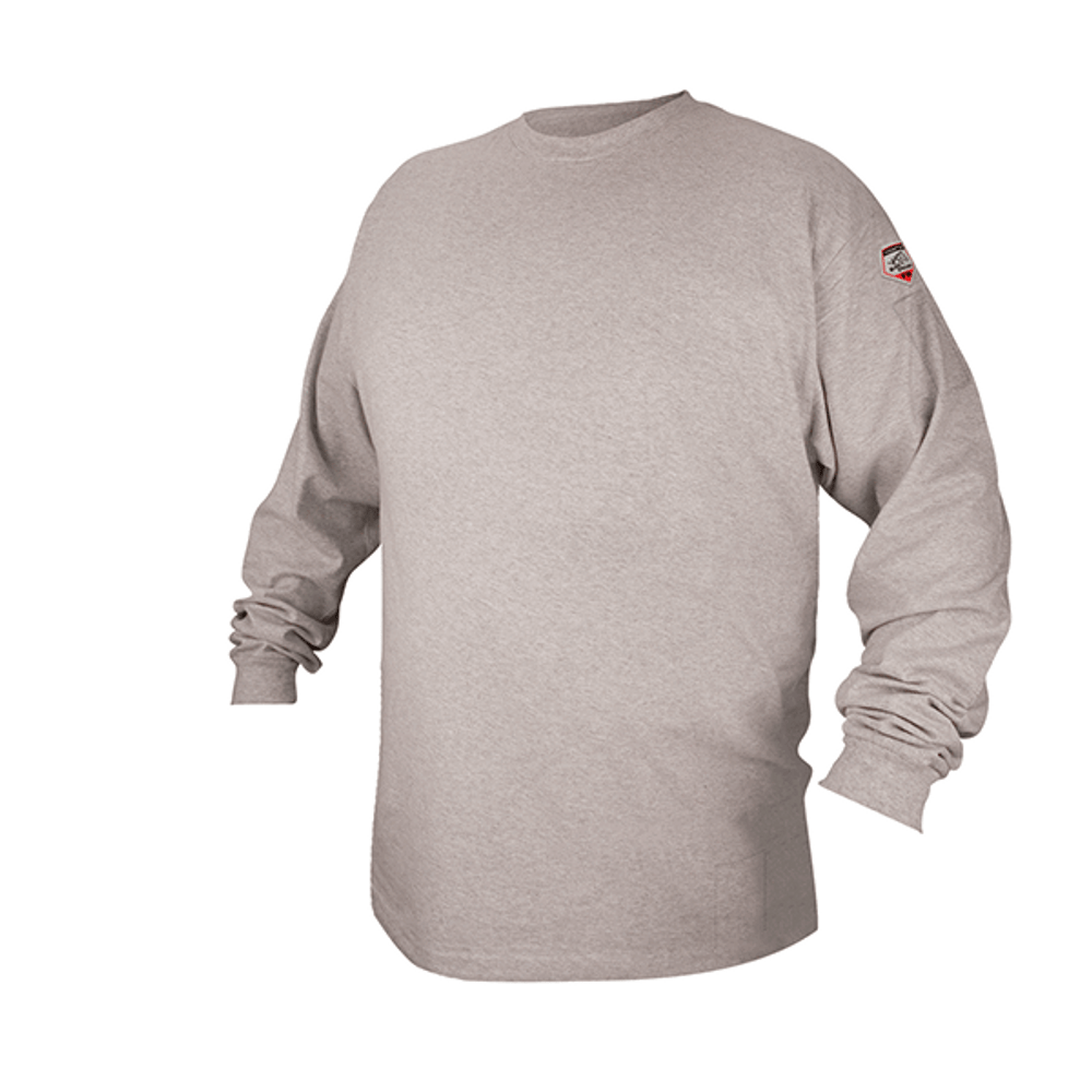 FLAME RESISTANT TREATED COTTON T-SHIRT - Long Sleeve 2XL Black Stallion
