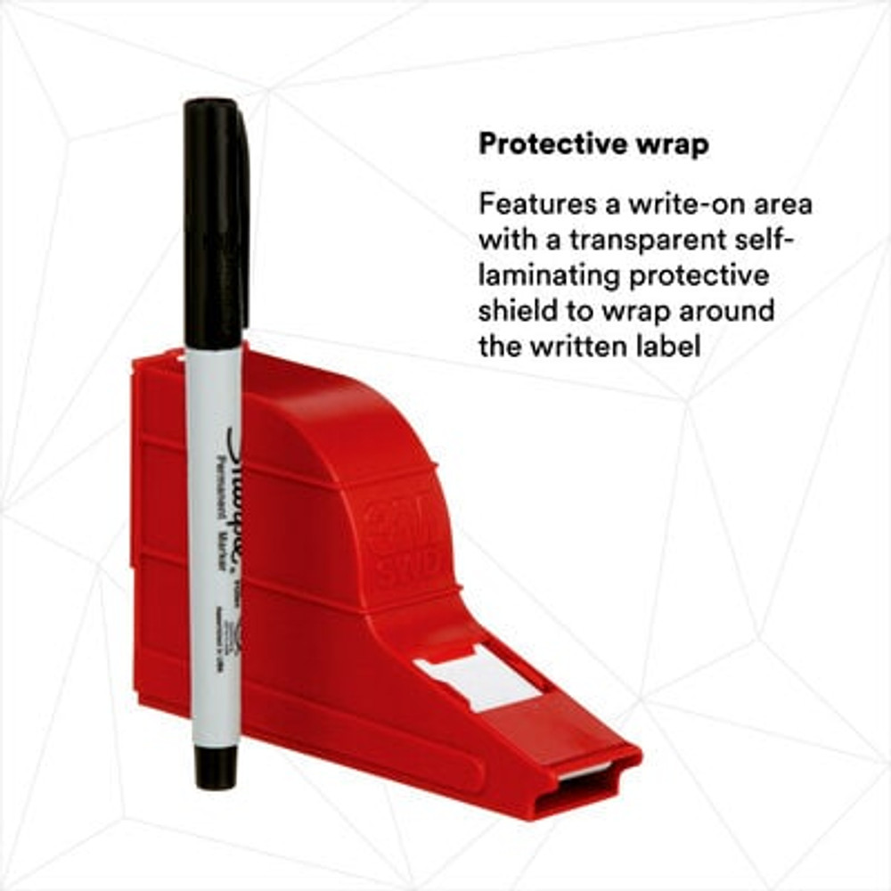 3M ScotchCode Wire Marker Write-On Dispenser with Tape and Pen SWD,
0.75 in x 1.375 in, 10/Case