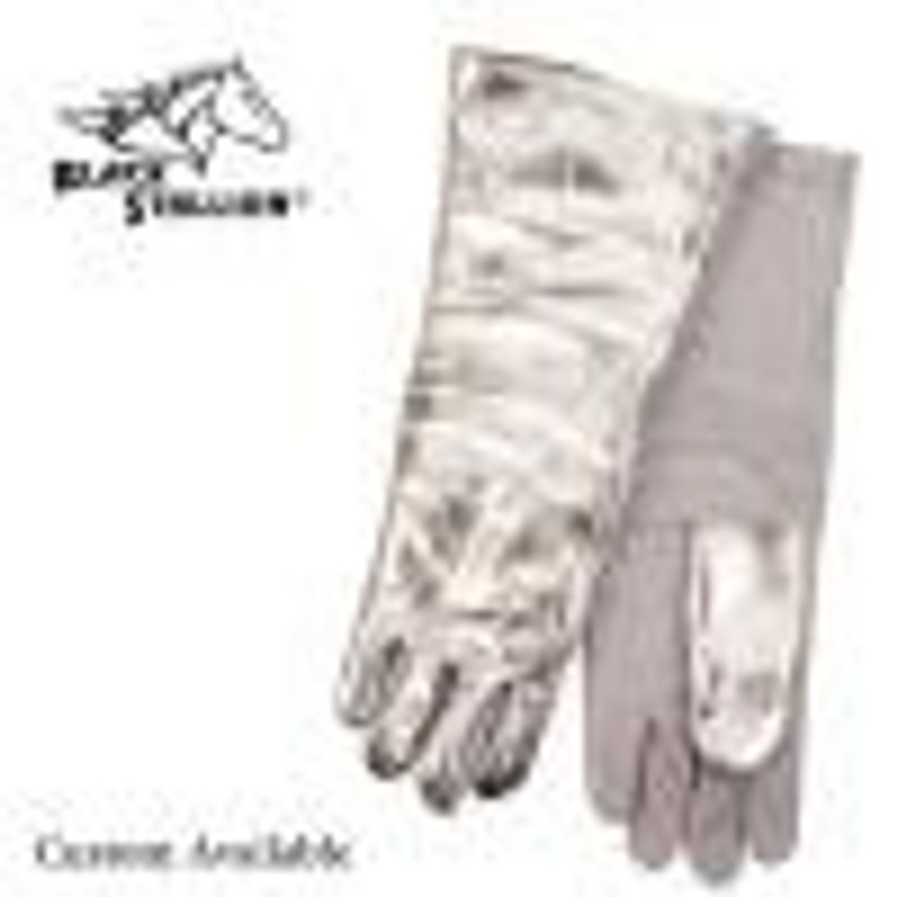 Black Stallion 19 OZ. ALUMINIZED LEATHER BACK AND PALM, 18" THERMAL PROTECTIVE GLOVES