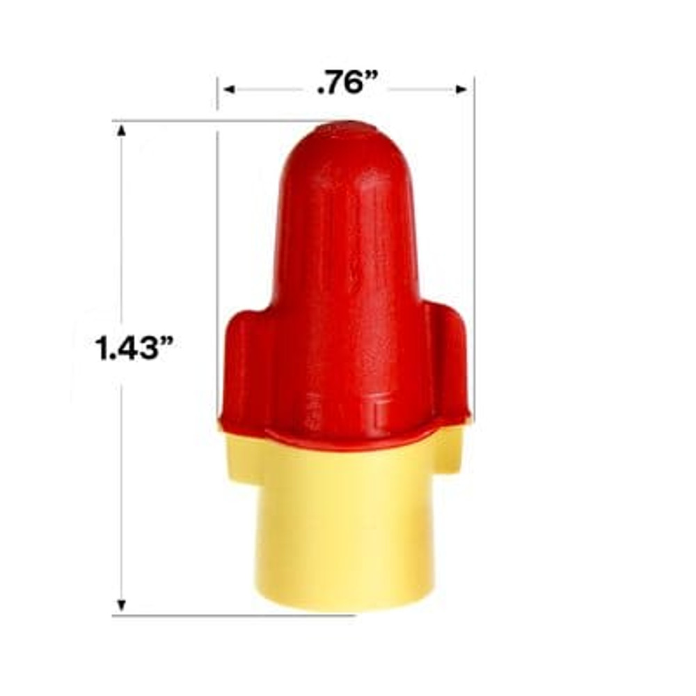 3M Performance Plus Wire Connector R/Y+JUG, 500 per Jug, 4000/Case