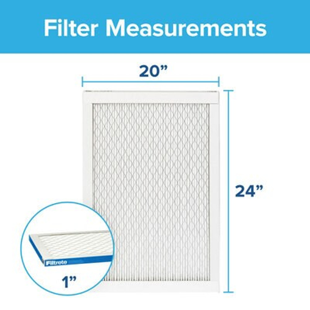 Filtrete Ultimate Allergen uction Filter UT26-2PK-1E, 20 in x 24 in x 1 in (50.8 cm x 60.9 cm x 2.5 cm) 99146 Industrial 3M Products & Supplies | Red