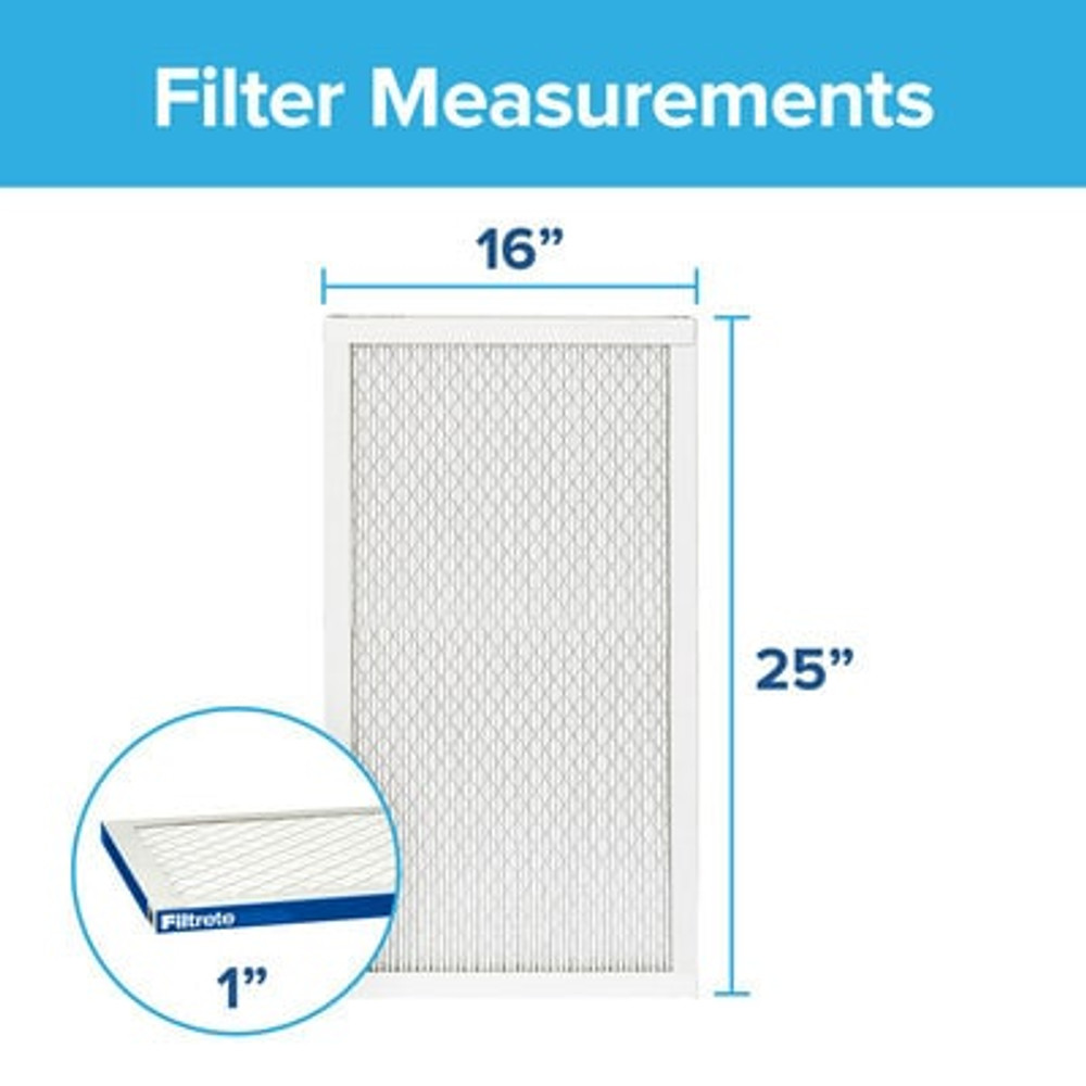 Filtrete Elite Allergen uction Filter EA01-2PK-1E, 16 in x 25 in x 1in (40.6 cm x 63.5 cm x 2.5 cm) 99133 Industrial 3M Products & Supplies | Red