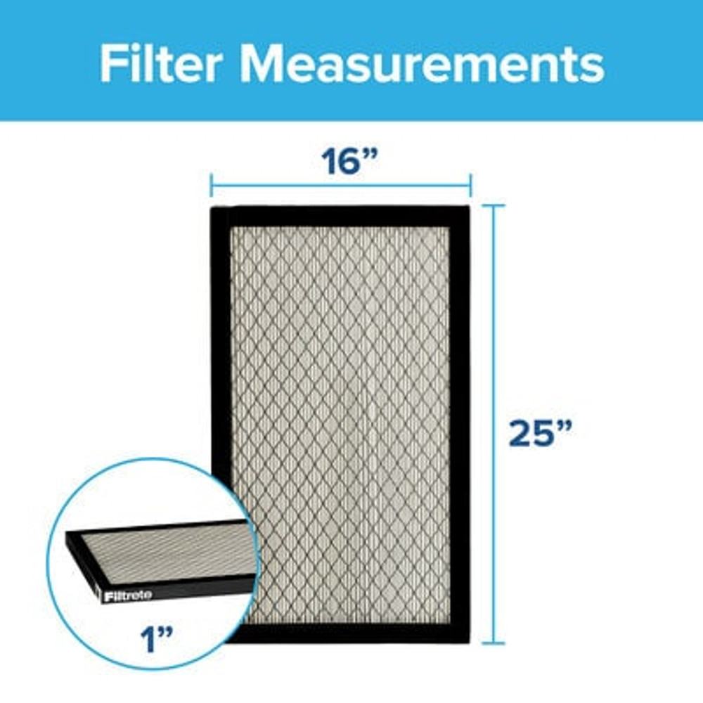 Filtrete Ultrafine Particle uction Filter UF01-2PK-1E, 16 in x 25 in x 1 in (40.6 cm x 63.5 cm x 2.5 cm) 99409 Industrial 3M Products & Supplies | Red
