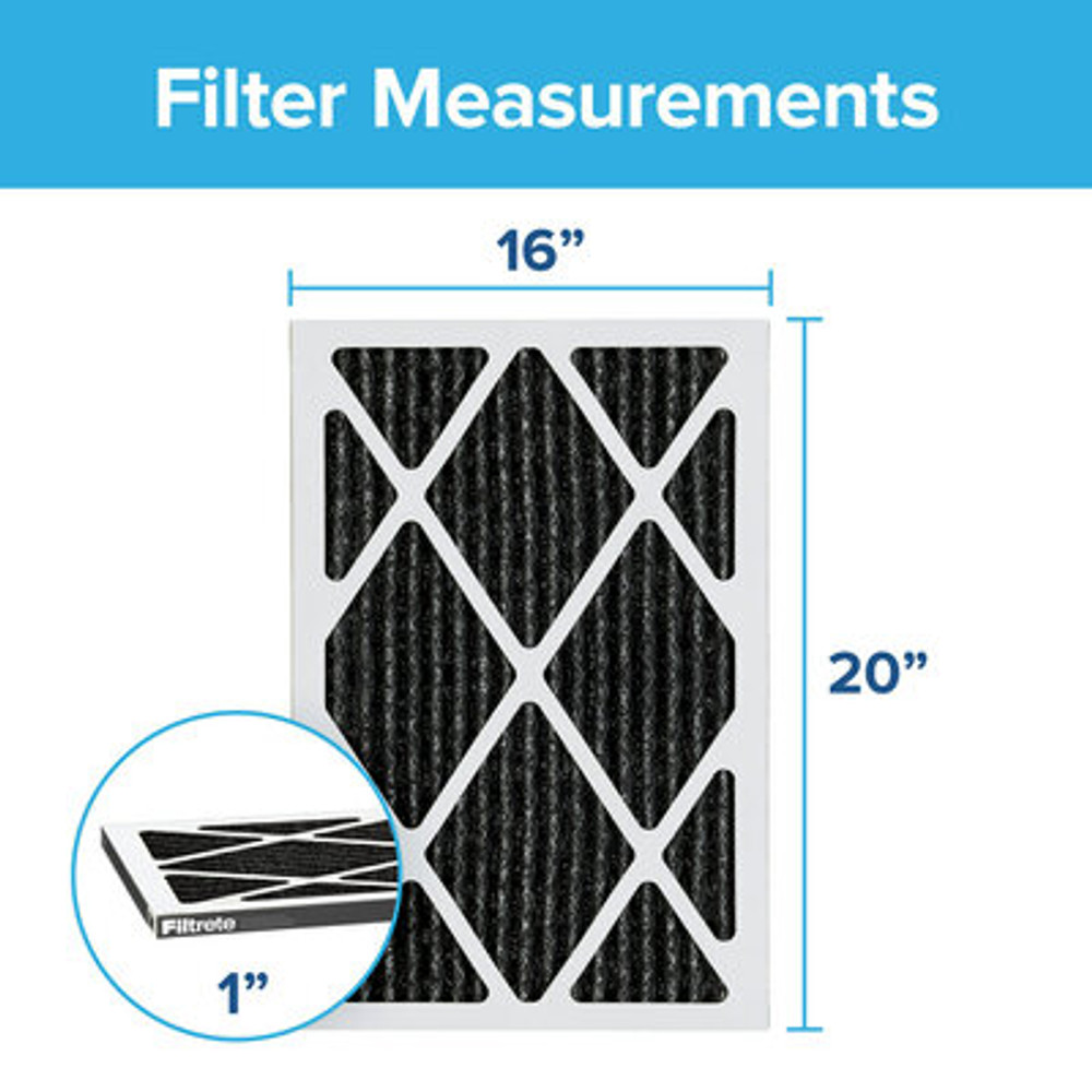 Filtrete Home Odor uction Filter HOME00-4, 16 in x 20 in x 1 in(40.6 cm x 50.8 cm x 2.5 cm) 93759 Industrial 3M Products & Supplies | Red