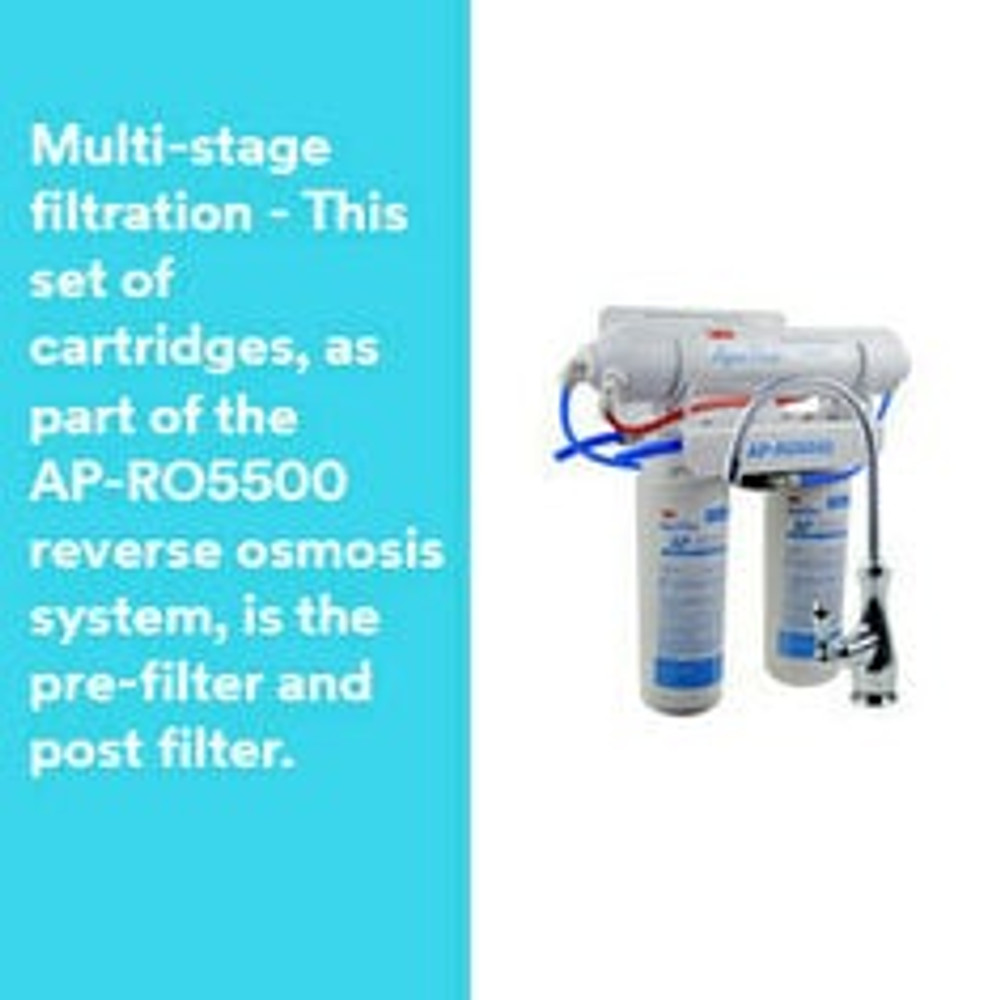 3M Aqua-Pure Under Sink Reverse Osmosis Water Filter Cartridge AP5527.5631201, for APRO5500, 6/case 88934 Industrial 3M Products & Supplies