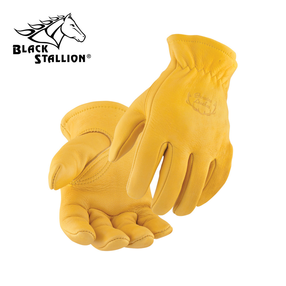 Black Stallion Grain ELKSK in - THINSULATE INSULATED DRIVER'S STYLE GLOVES Medium