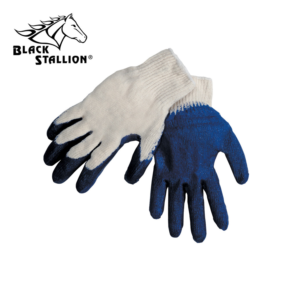 Black Stallion ECONOMYLATEX COATED - COTTON/POLY STRING KNIT SYNTHETIC GLOVES Large