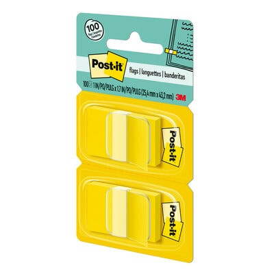 Post-it Flags 680-YW2, 1 in. x 1.7 in. Canary Yellow 2 pk 6 pk/inner 24
pk/cs