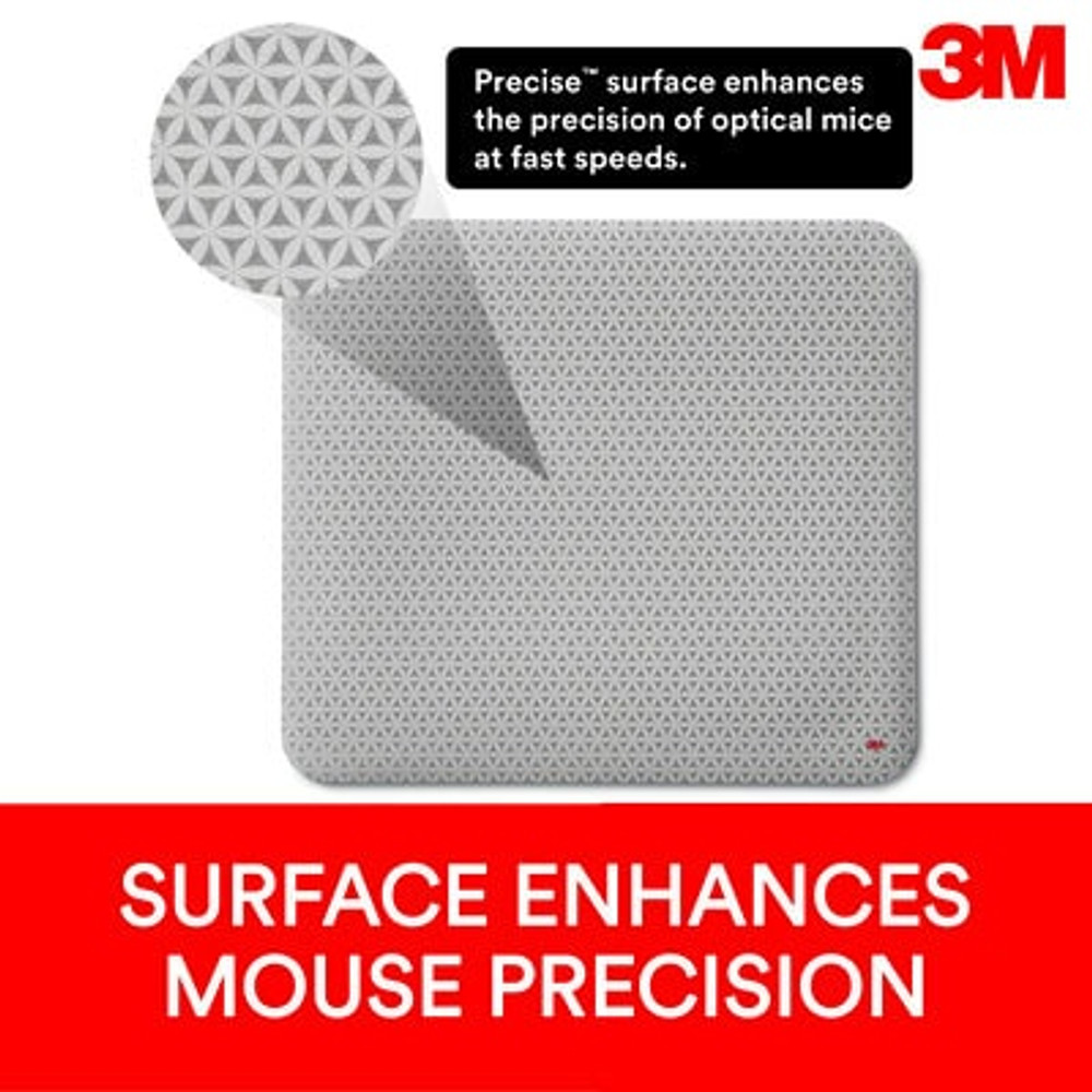 3M Precise Mouse Pad Enhances the Precision of Optical Mice ,
Repositionable Adhesive Back, 8.5" x 7", Bitmap, MP200PS