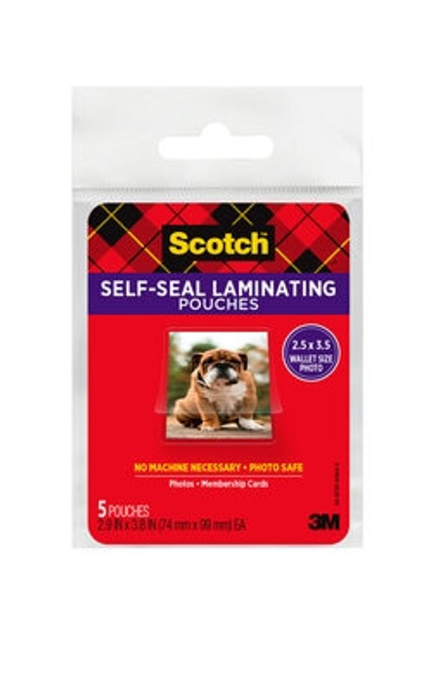 Scotch Self Sealing Laminating Pouches, Business Cards size