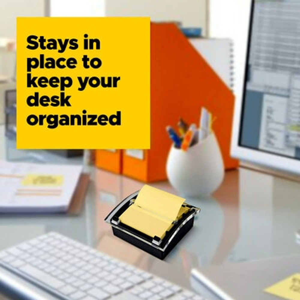 Post-it Dispenser Notes Dispenser DS330-BK, 3 in x 3 in, Black Base Clear Top