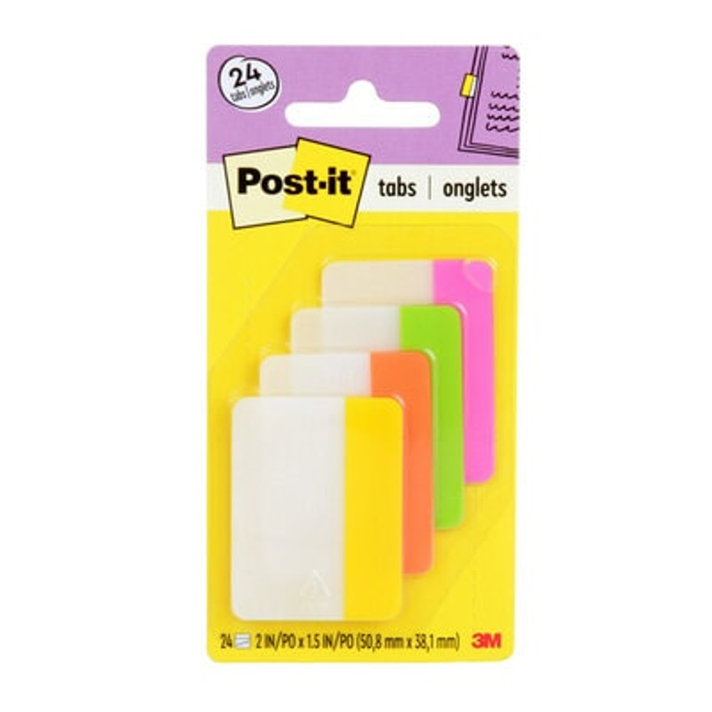 Post-it® Dividing Tabs 686-PLOY, 2 in. x 1.5 in. (50.8 mm x 38 mm)