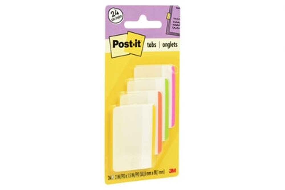 Post-it(R) Durable Tabs 686F-1BB, 2 in x 1.5 in (50.8 mm x 38 mm)