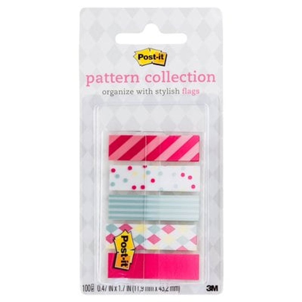 Post-it(R) Pattern Flags 684-CANDY 11.9mm x 43.2mm