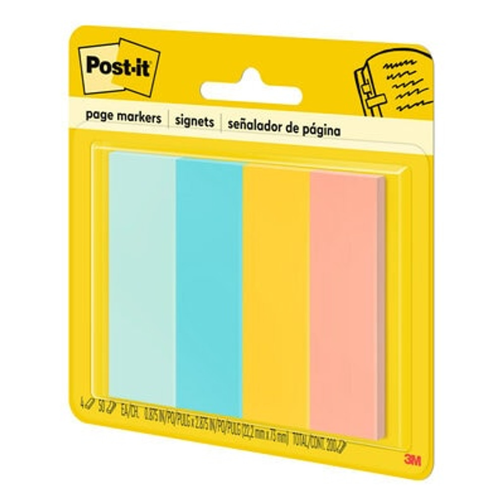 Post-it Page Marker 671-4AF, 7/8 in x 2 7/8 in x (22,2 mm x 73 mm)
Assorted Colors