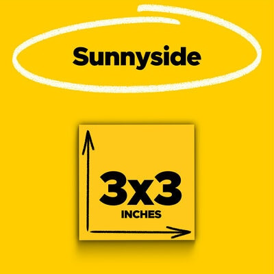 Post-it Notes 654-5SSY, 3 in x 3 in