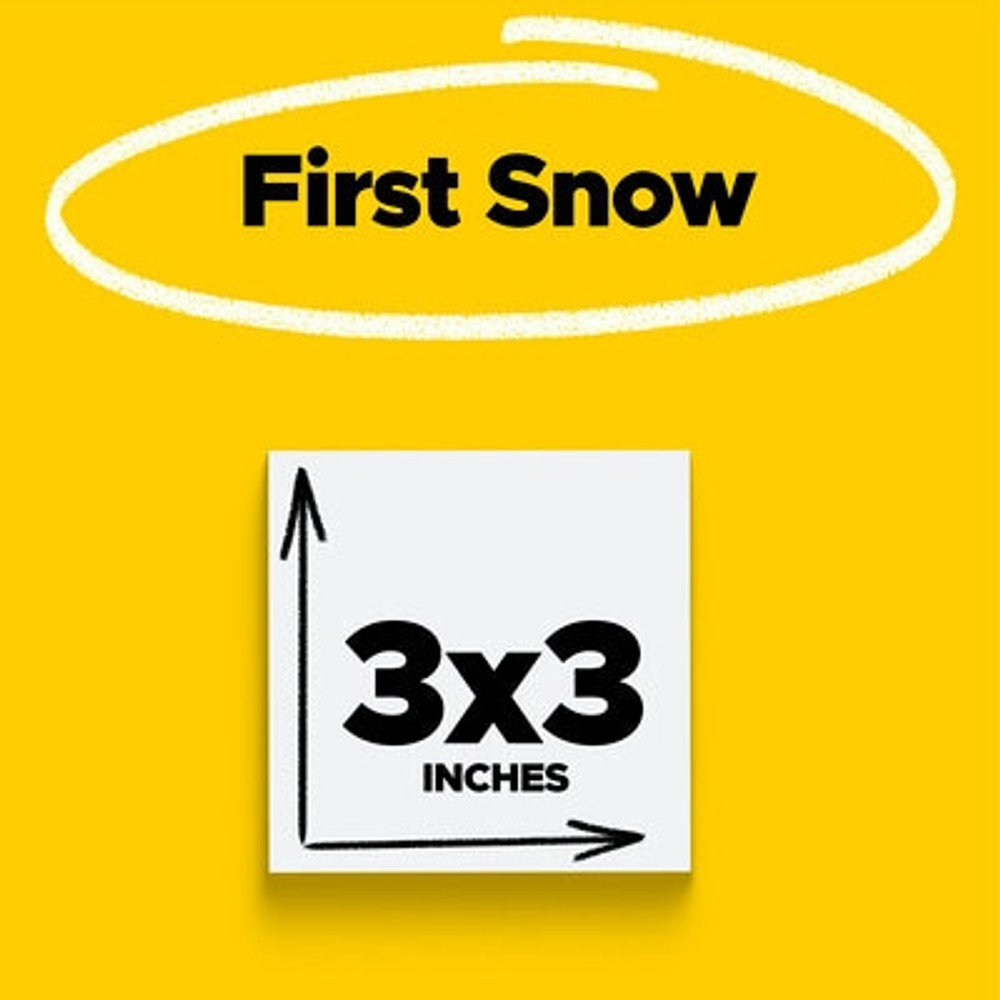 Post-it Super Sticky Notes 654-5SSW, 3 in x 3 in (76 mm x 76 mm),
White, 5 Pads/Pack, 90 Sheets/Pad