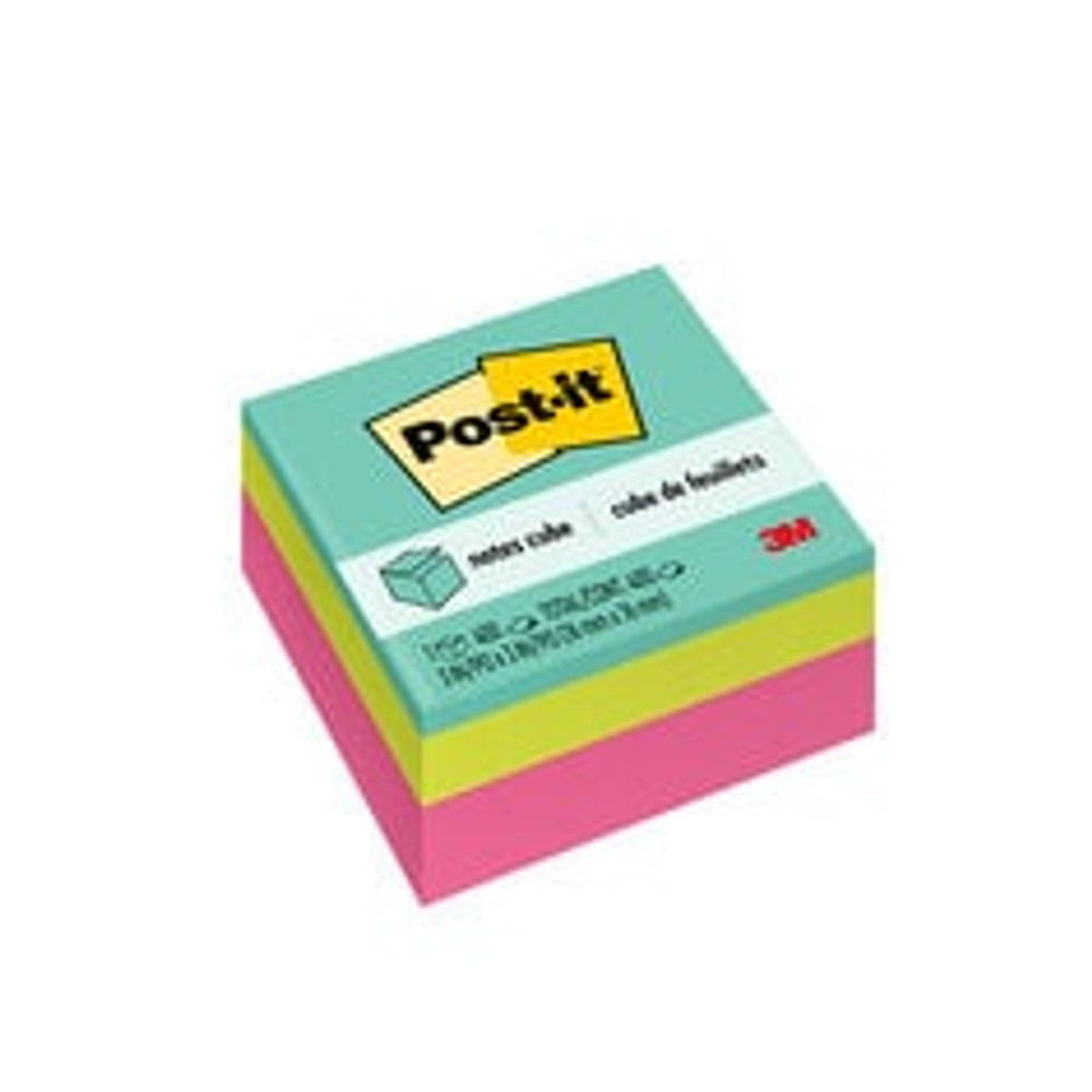 Post-it Notes Cube 2027-RCR 3 in x 3 in, Pink Wave 58626