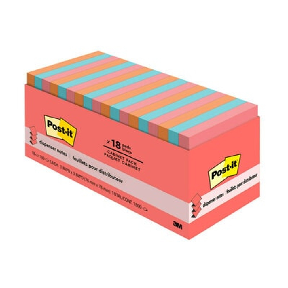 Post-it® Pop-up Notes R330-18CTCP, 3 in x 3 in (76 mm x 76 mm), 18 Pads/Pack, 100 Sheets/Pad