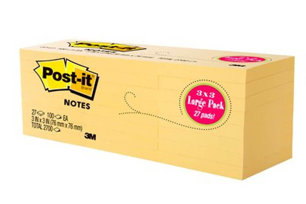 Post-it Notes 654-2700-YW 90996