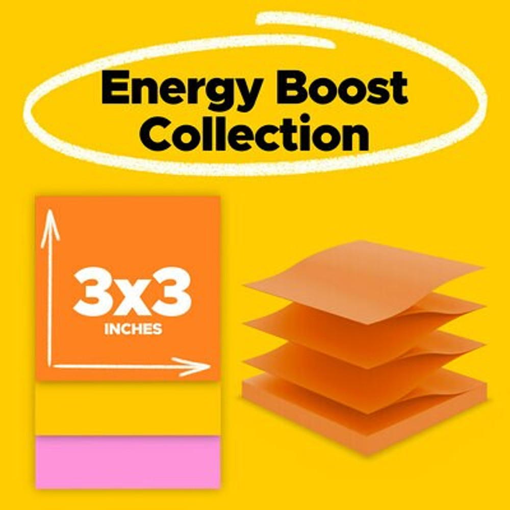 Post-it Dispenser Pop-up Notes R330-18SSAUCP, 3 in x 3 in, 18 pads, Energy Boost Collection