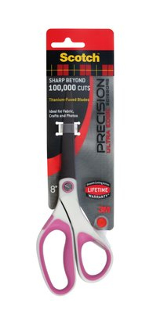Scotch Precision Ultra Edge 8" Scissors 1458TU-MIX, Blue, Green and
Lavender, 6/inner, 6 inners/Case, 36/1