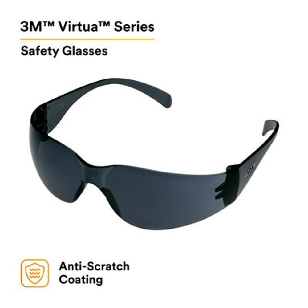 3M Virtua Protective Eyewear 11327-00000-20 Gray Hard Coat Lens, GrayTemple 20 EA/Case 62102