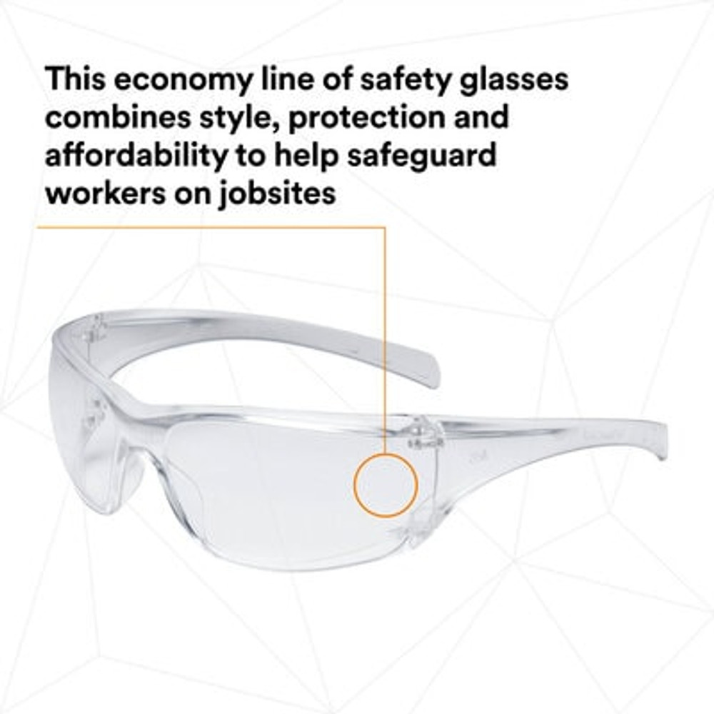 3M Virtua AP Protective Eyewear 11819-00000-20, Clear Hard Coat Lens,20 EA/Case 11819