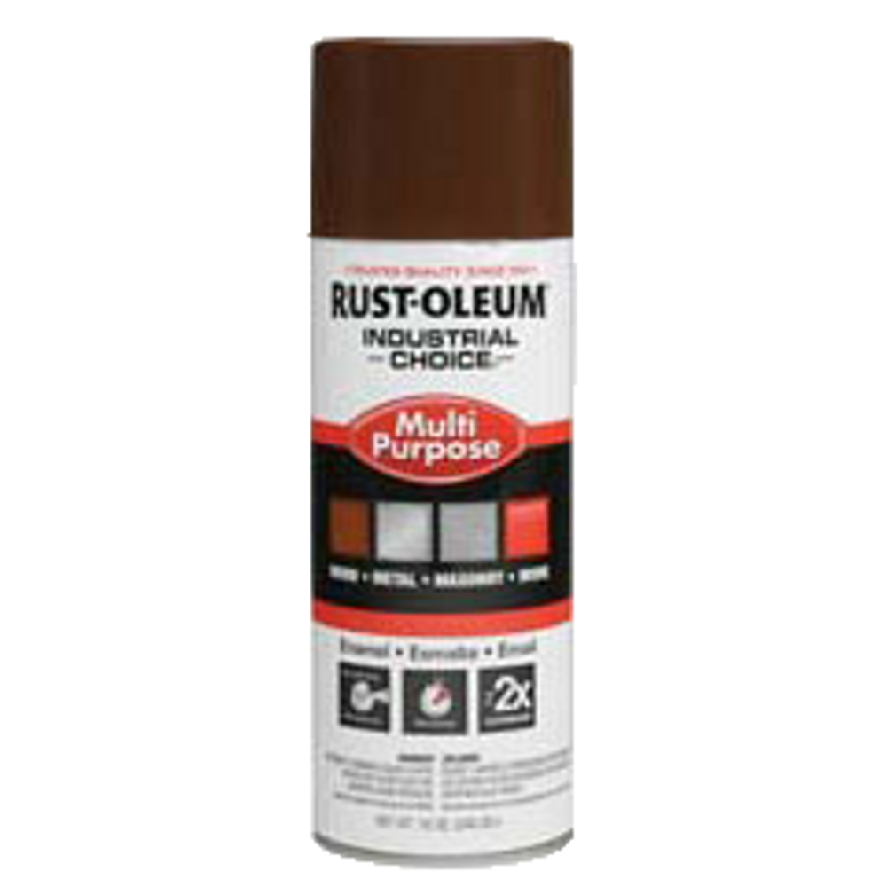 Industrial Choice 1600 System Multi-Purpose Enamel Sprays 1674830 Rust-Oleum | Leather Brown
