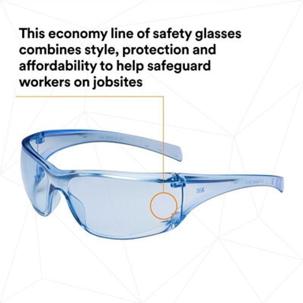 3M Virtua AP Protective Eyewear 11816-00000-20 Light Blue Hard CoatLens, 20 EA/Case 11816