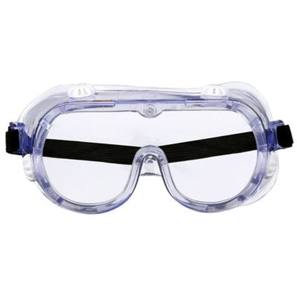 3M Goggle Chemical Splash, 91252P1-DC, Black Strap, Clear Lens, 10/case 91900
