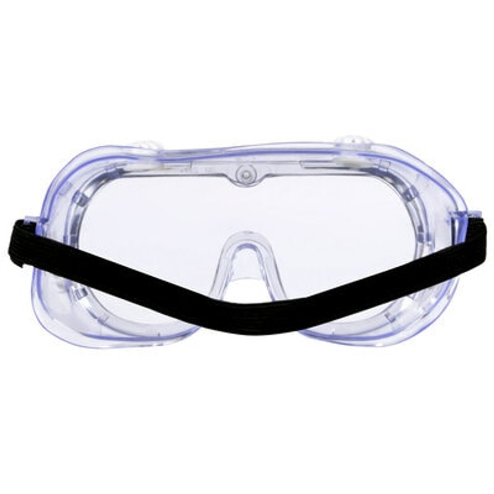 3M Goggle Chemical Splash, 91252P1-DC, Black Strap, Clear Lens, 10/case 91900