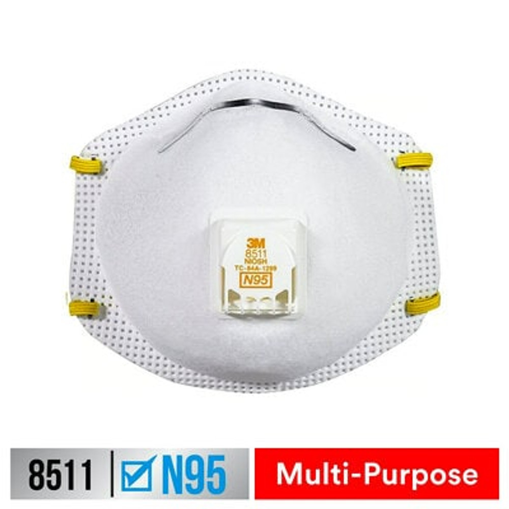 3M Sanding and Fiberglass Valved Respirator 8511H2-DC-PS, 2 ea/pk, 6pks/cs 483