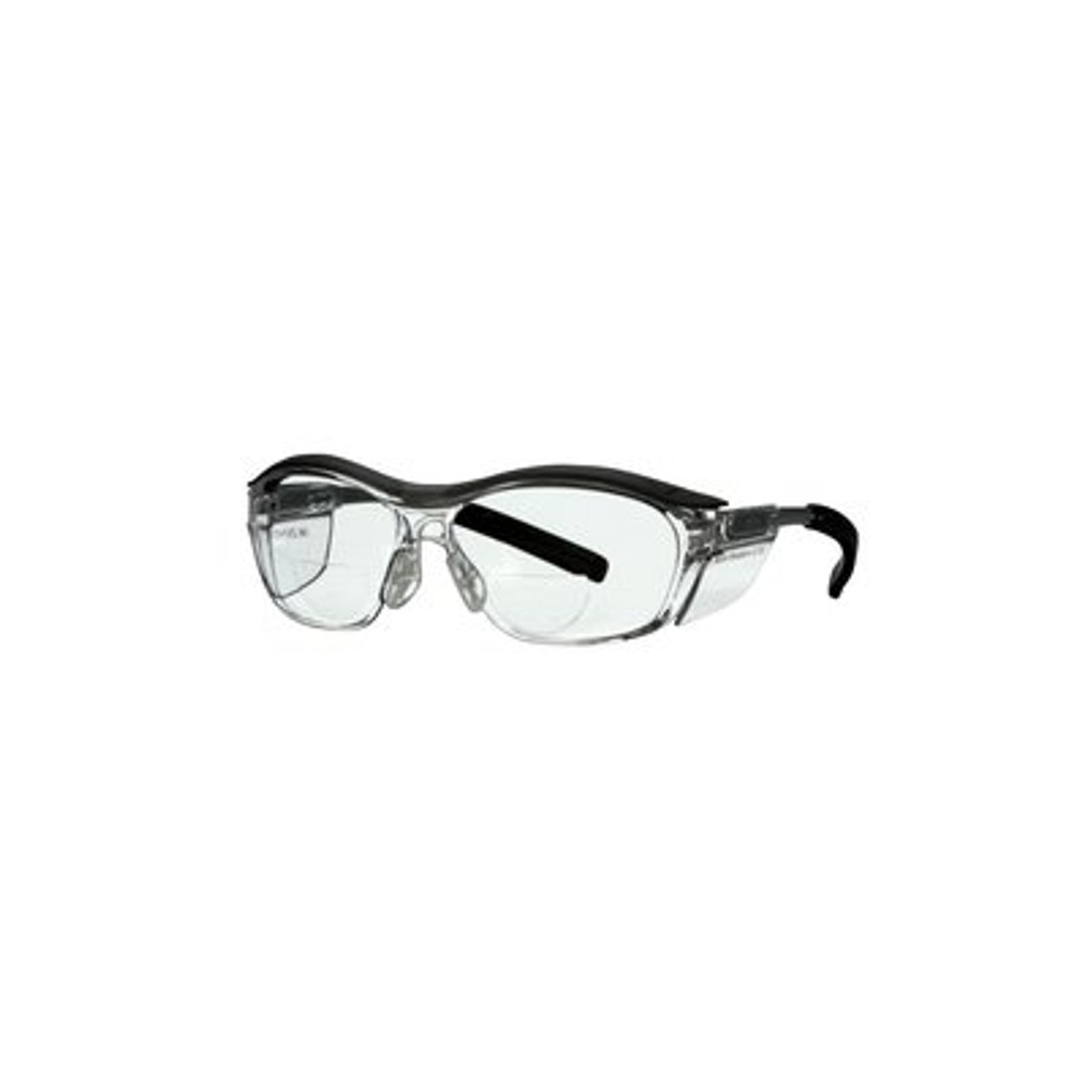 3M Readers Safety Glasses, 91193H1-C, +2.5, Blk Frm, Clr Lens 91193