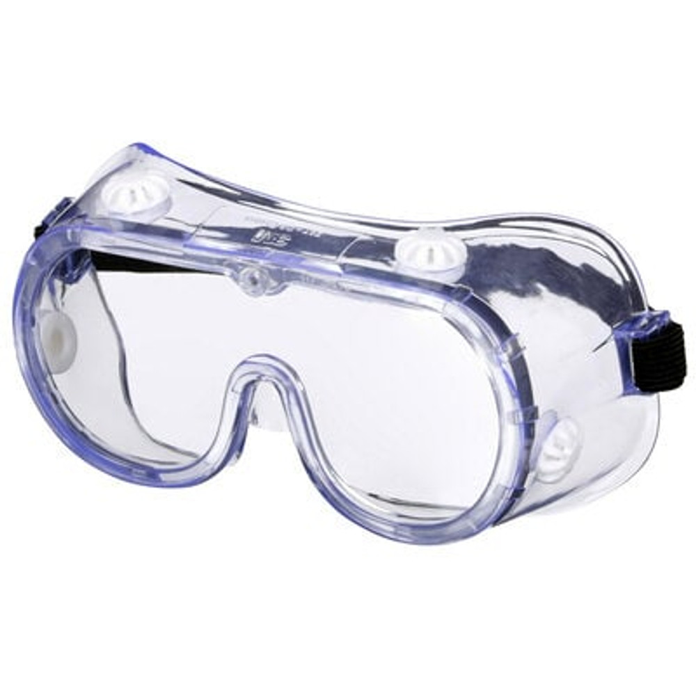 3M Goggle Chemical Splash, 91252H1-DC-14, Black Strap, Clear Lens,14/case 91252