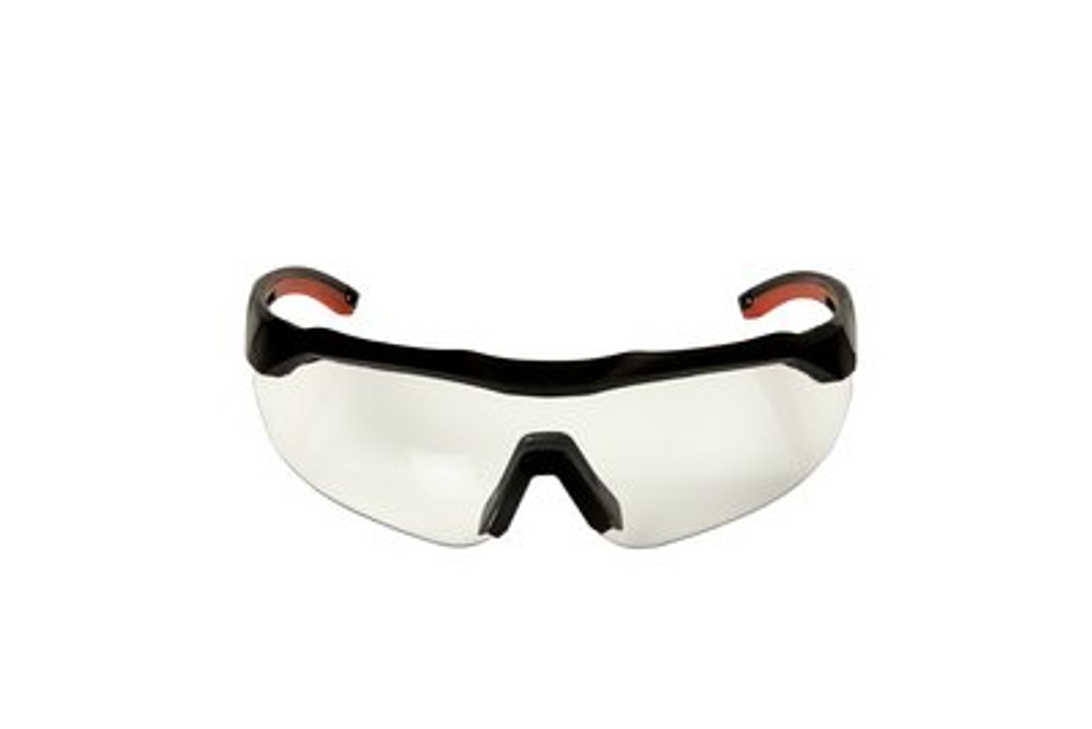 3M Performance Eyewear Anti-Fog, 47090H1-DC, Black/Red, Clear Lens,4/case 72586