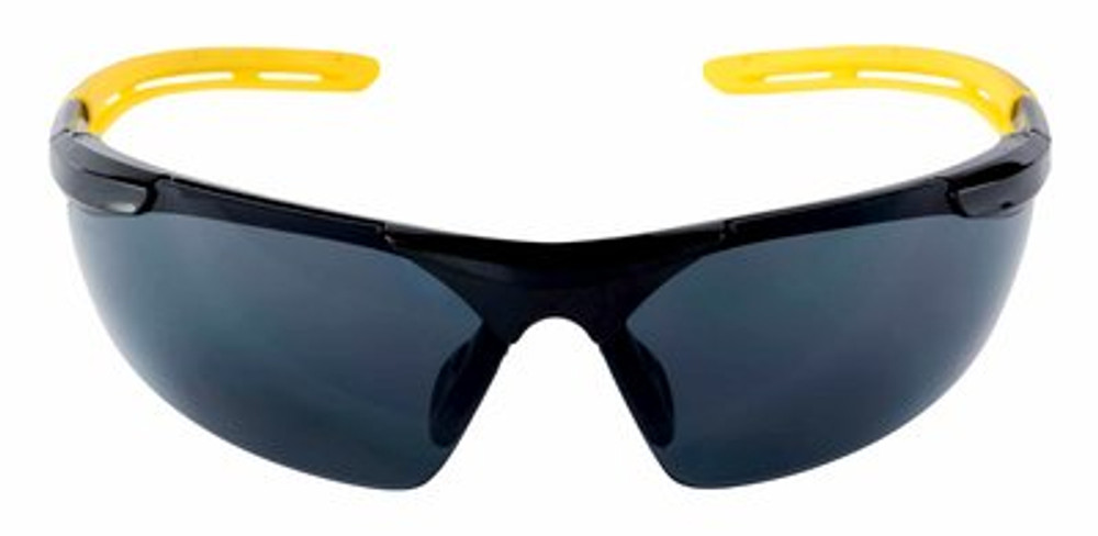 3M Safety Eyewear Gry Comfort, 90210-HV6-NA, Blk Frame Ylw Accent, AF &Scratch Resistant Lens, 6ea/case 8136