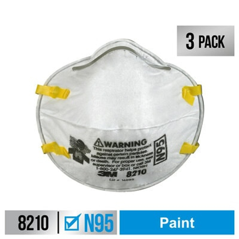 3M 8210 Paint Respirator 3 Pack